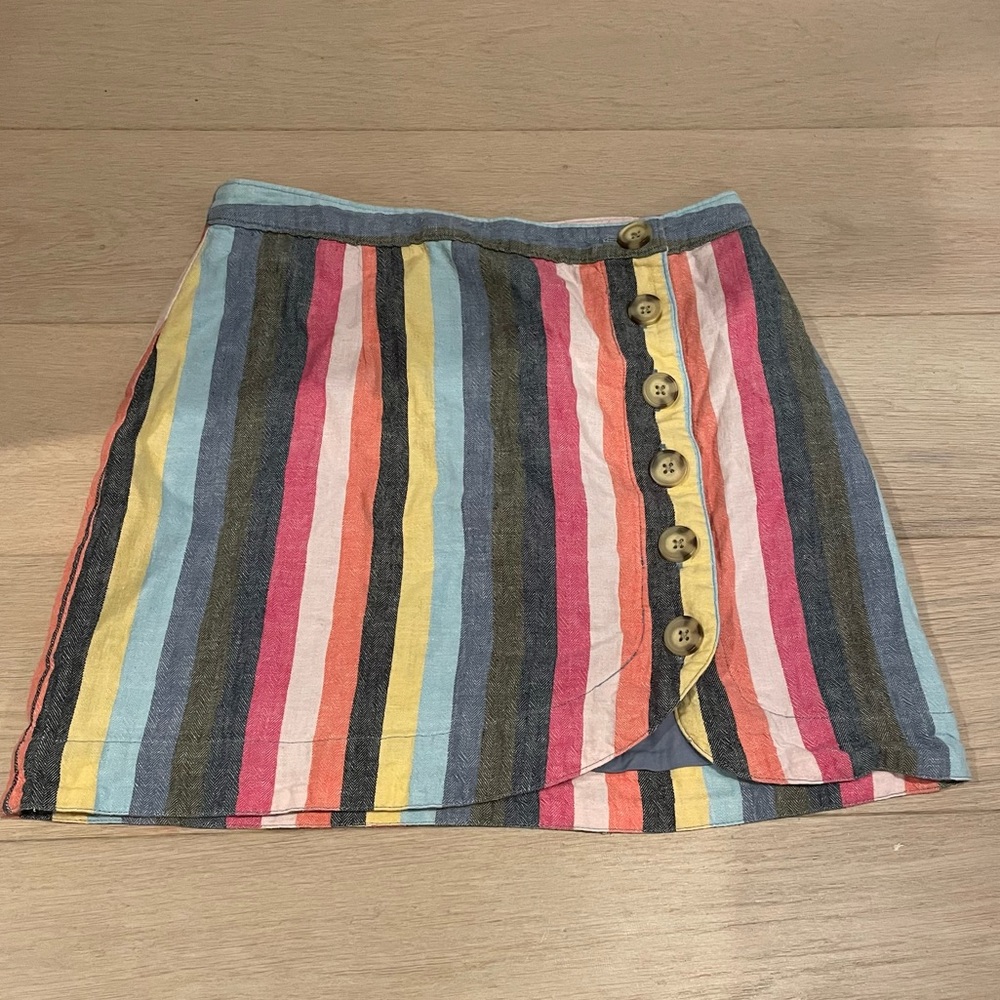 Multicolor striped abercrombie mini skirt